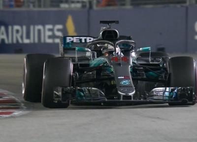 فرمول یک، ششمین پیروزی لوئیز همیلتون در کورس شبانه سنگاپور