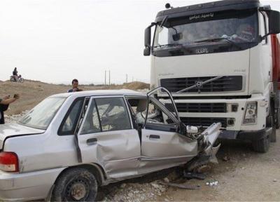 خبرنگاران تصادف پراید با تریلر در جاده ماهشهر - رامشیر با 2 کشته