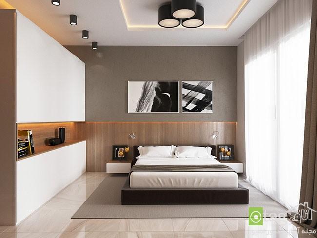 رنگ و طراحی اتاق خواب با چیدمانی لوکس اما ساده و امروزی