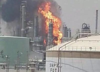 آتش سوزی در پالایشگاه بندر الاحمدی کویت