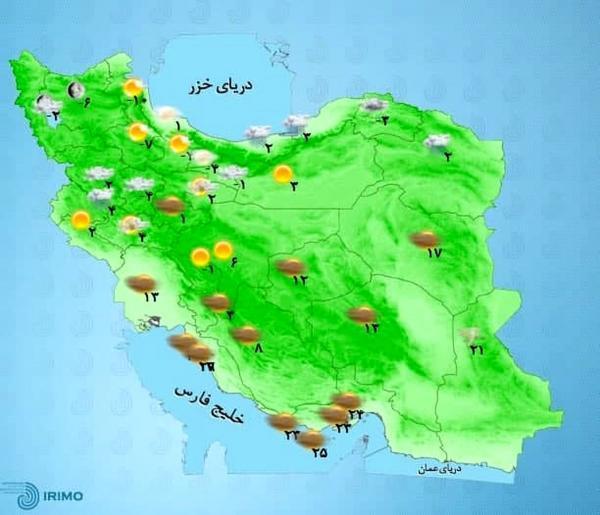 باد و باران و یخبندان در 21 استان